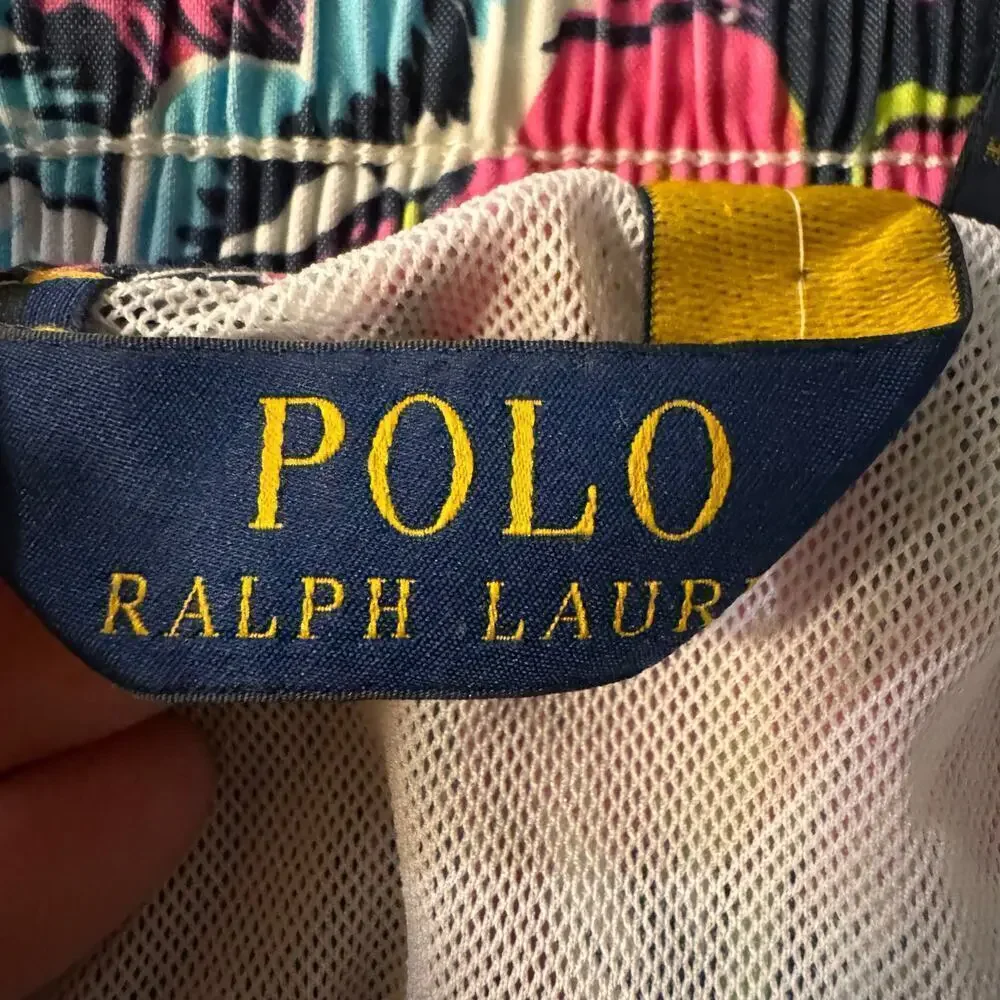 Polo Ralph Lauren Swim Trunks Mens Large Hawaiian Hula Floral Beach Surfer Large